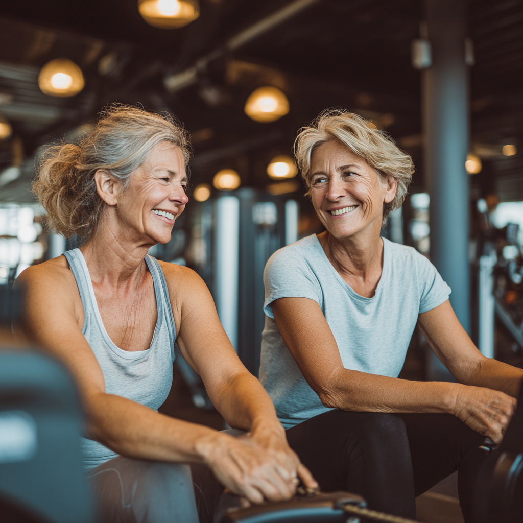 Retro fitness — silueta cvičiacej osoby
